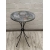 stolik metalowy LAWA blat sosnowy  szer 55 cm ręcznie malowany wys 76 cm